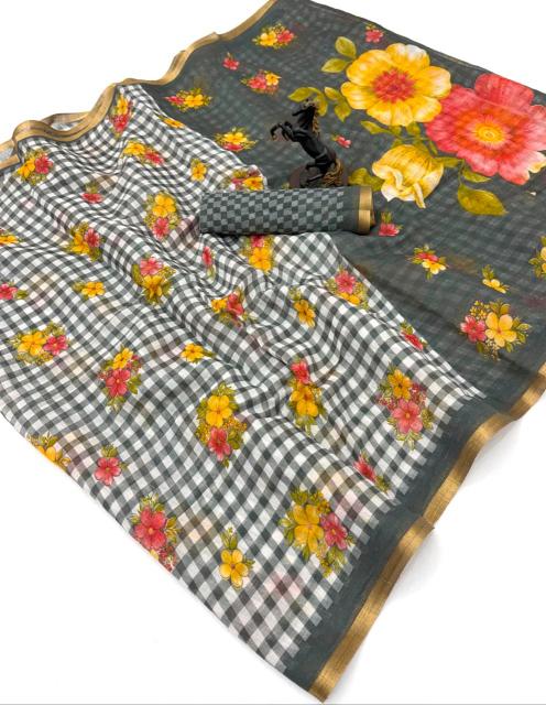 Malhar linen digital print surat mai saree market